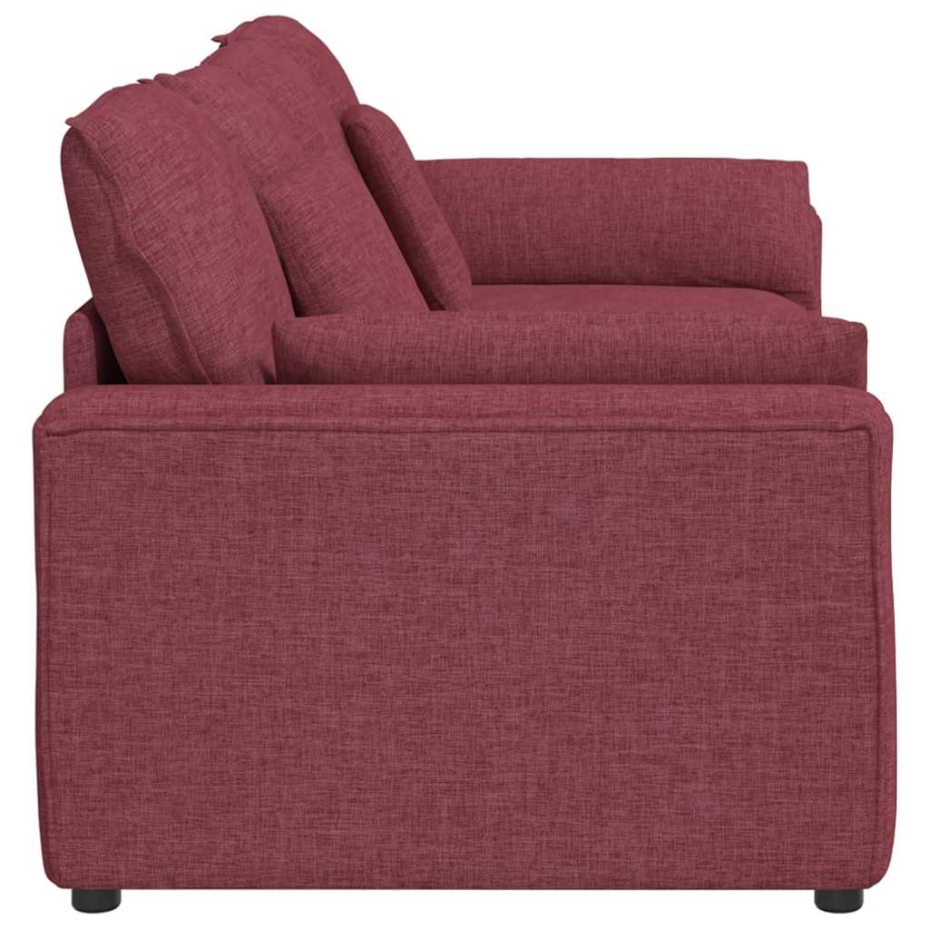 modulsofa med hynder vinrød