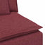 modulsofa med hynder vinrød