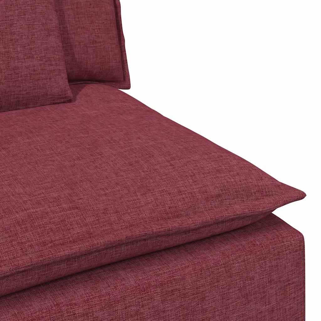 modulsofa med hynder vinrød