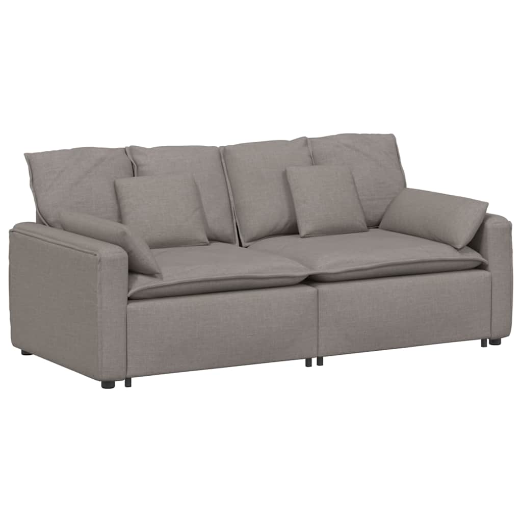 modulsofa med hynder gråbrun