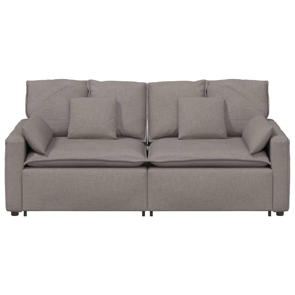 modulsofa med hynder gråbrun