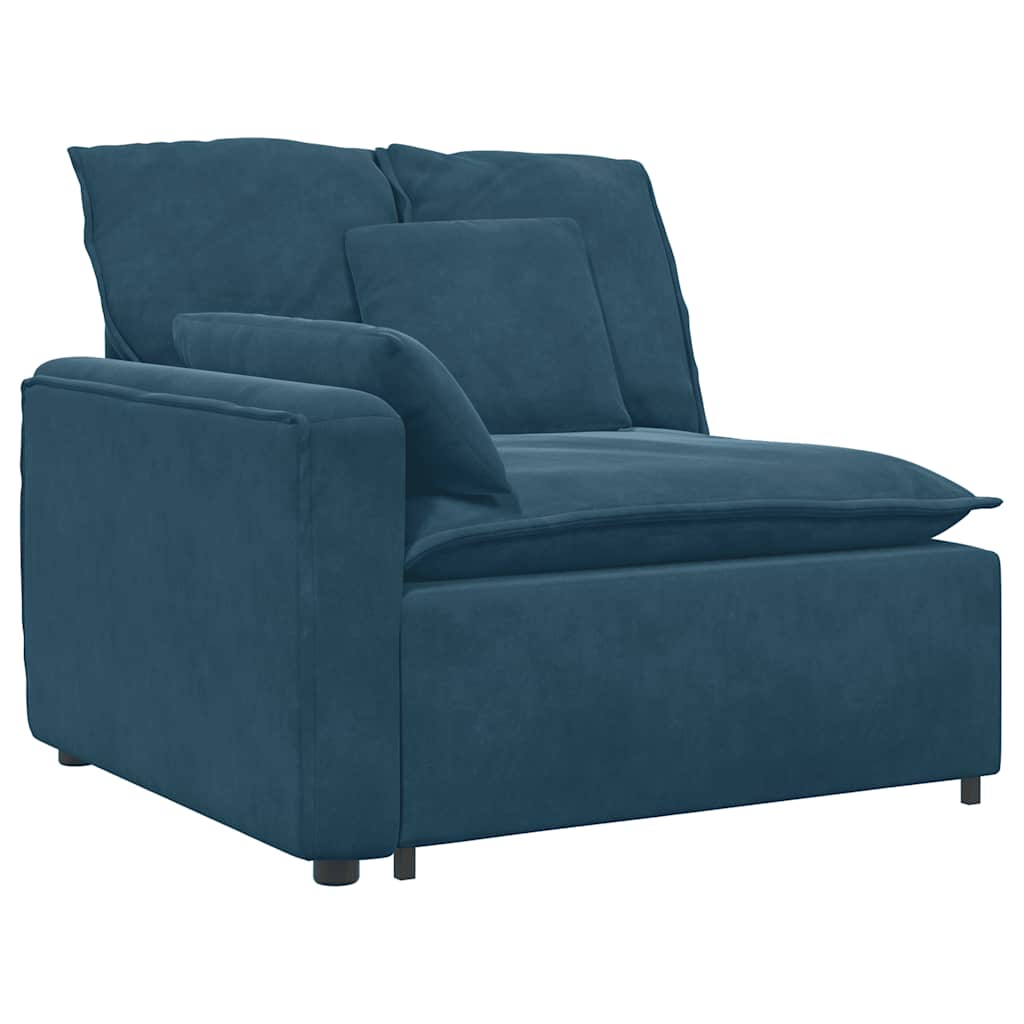 modulsofa med hynder blå