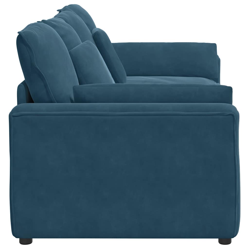 modulsofa med hynder blå