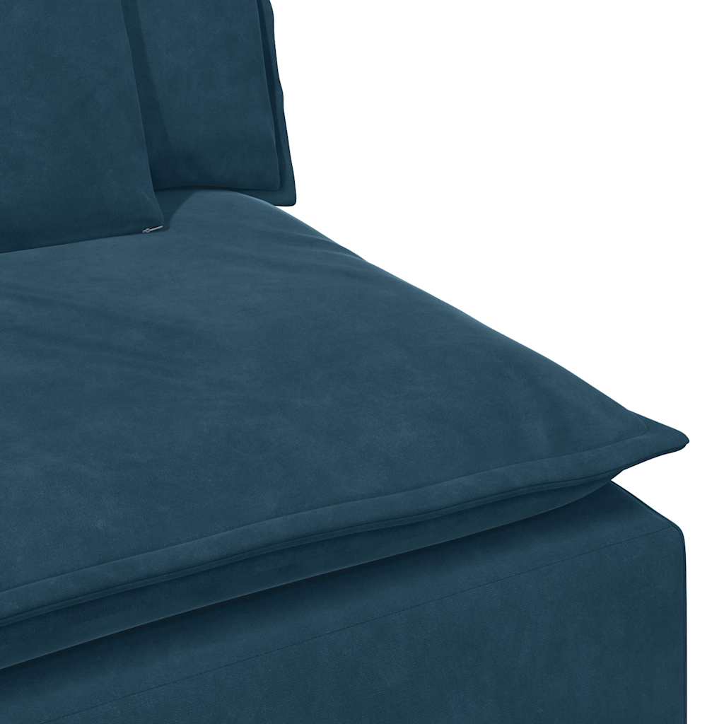 modulsofa med hynder blå