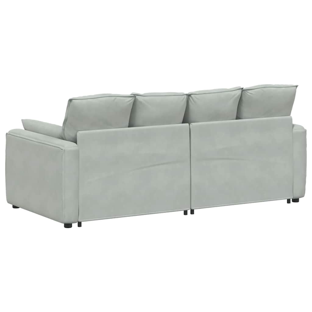 modulsofa med hynder lysegrå