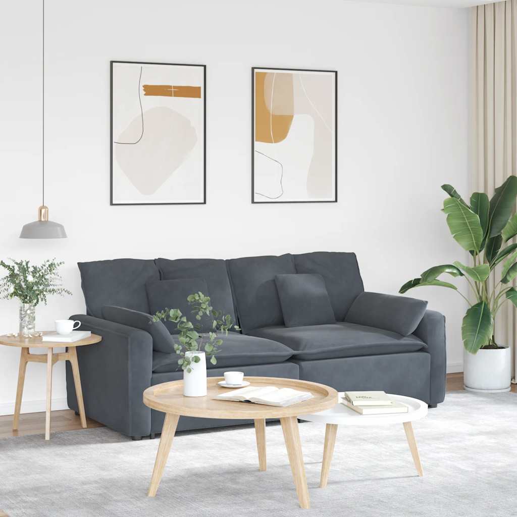 modulsofa med hynder mørkegrå