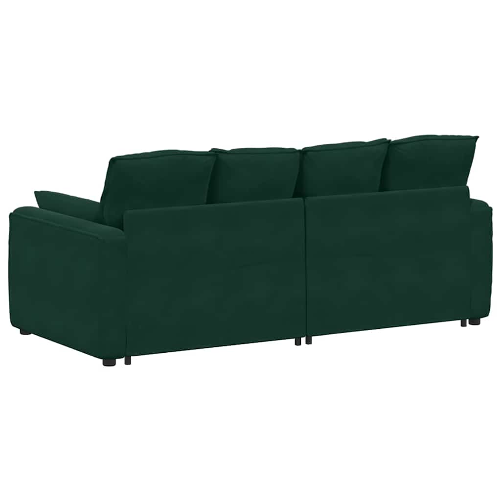 modulsofa med hynder mørkegrøn