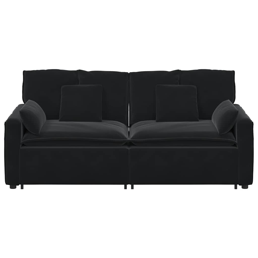 modulsofa med hynder sort