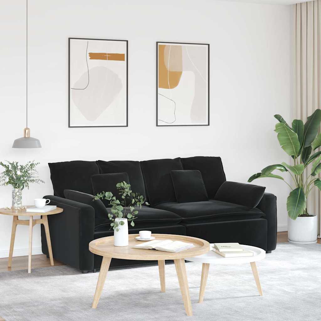 modulsofa med hynder sort