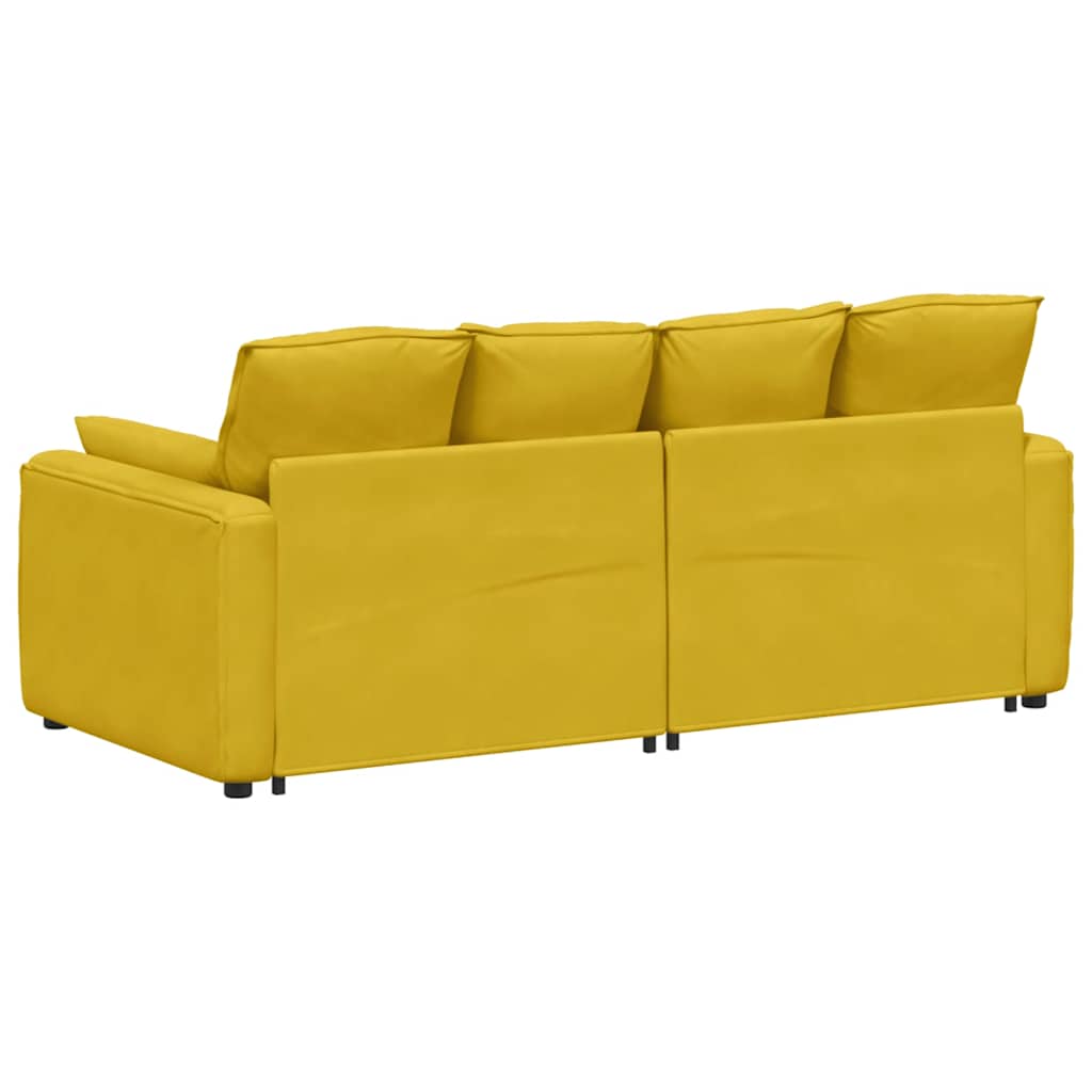 modulsofa med hynder gul