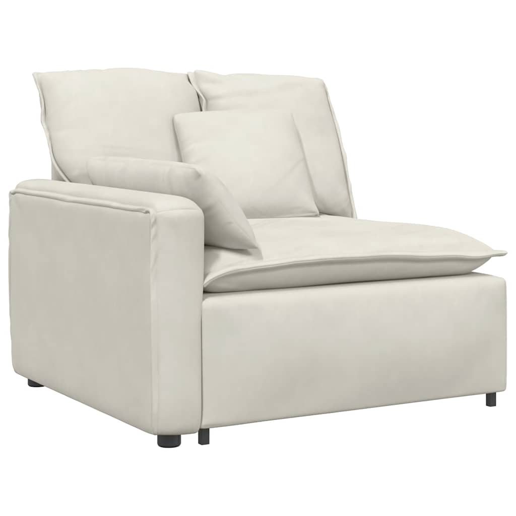 modulsofa med hynder cremefarvet