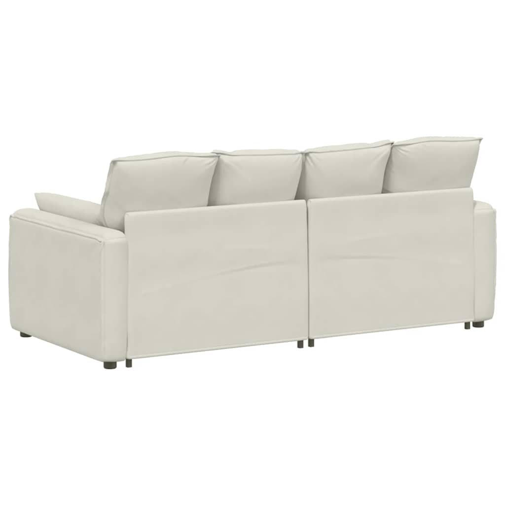 modulsofa med hynder cremefarvet