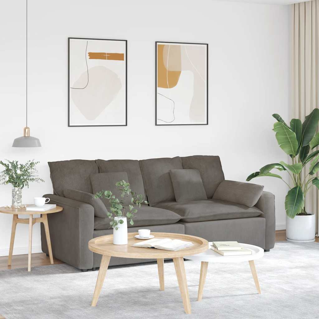 modulsofa med hynder lysegrå