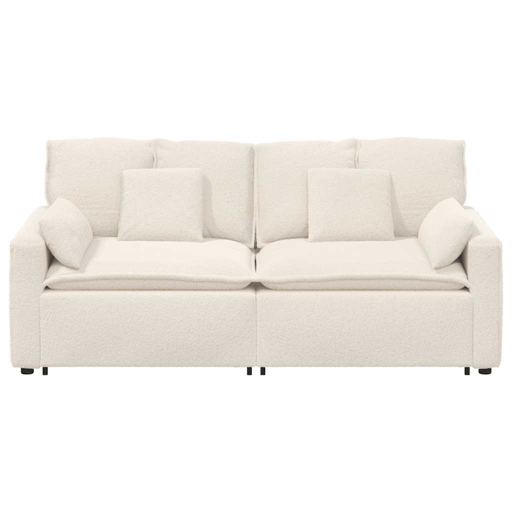 modulsofa med hynder cremefarvet