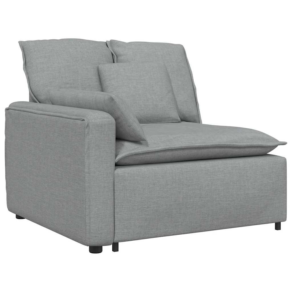 modulsofa med hynder stof lysegrå