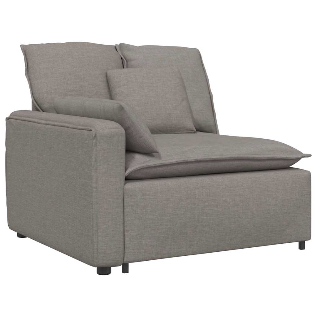 modulsofa med hynder stof gråbrun