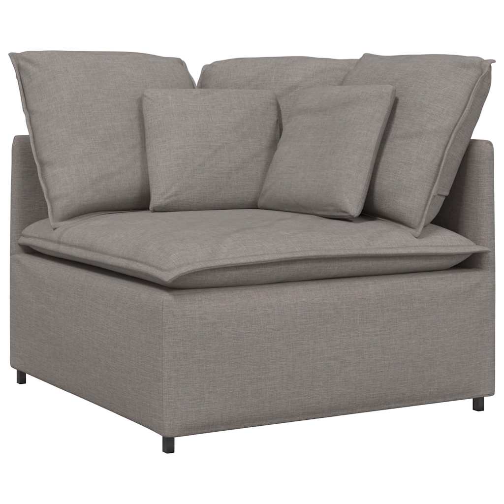 modulsofa med hynder stof gråbrun