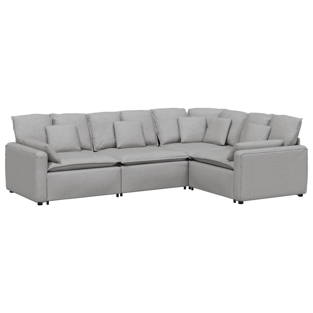 modulsofa med hynder stof skygrå