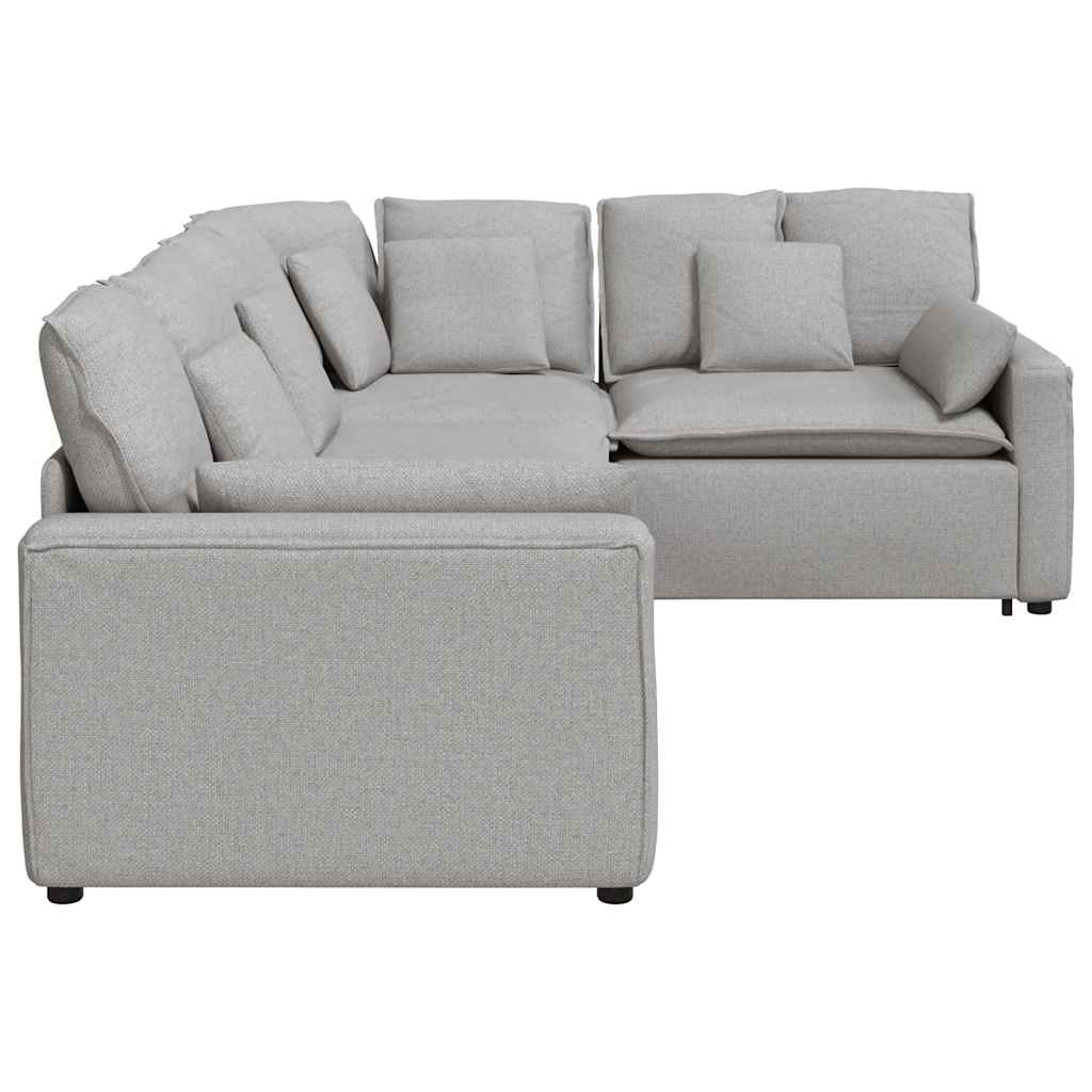 modulsofa med hynder stof skygrå