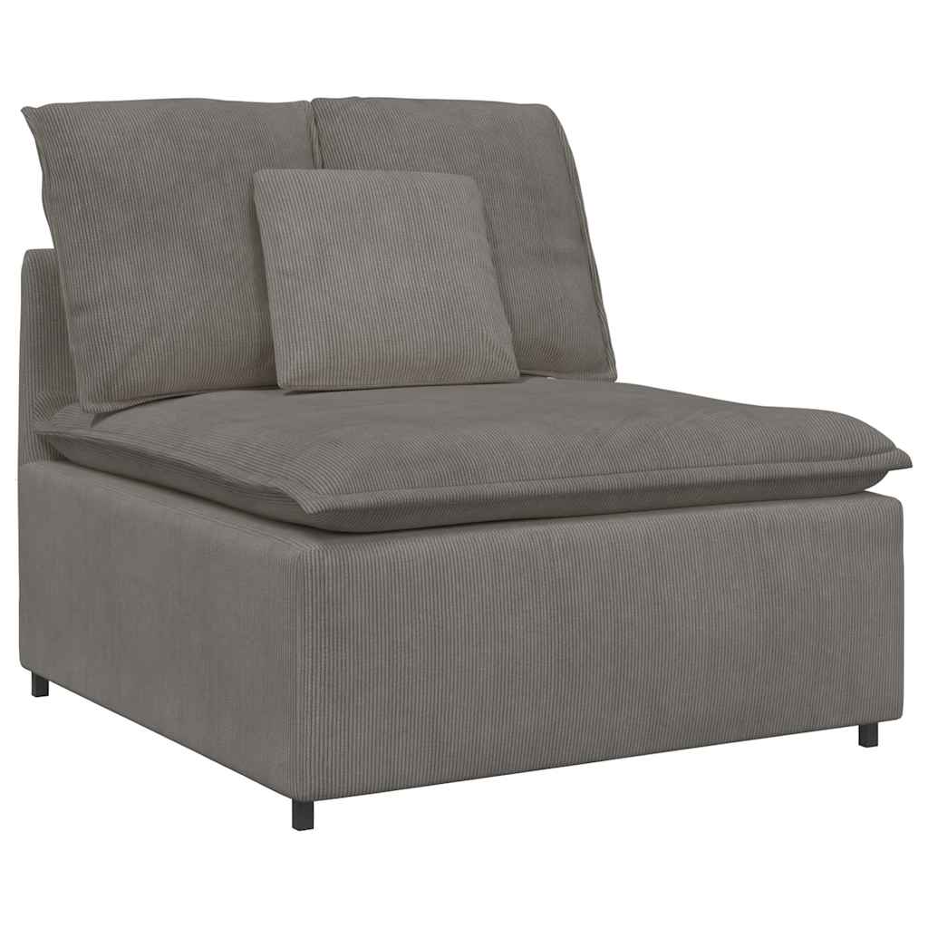 modulsofa med fodskammel og hynder føjlsstof lysegrå