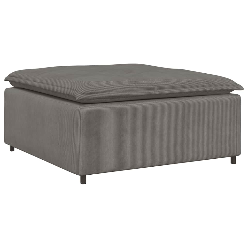 modulsofa med fodskammel og hynder føjlsstof lysegrå