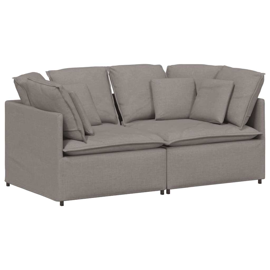 modulsofa med hynder stof gråbrun