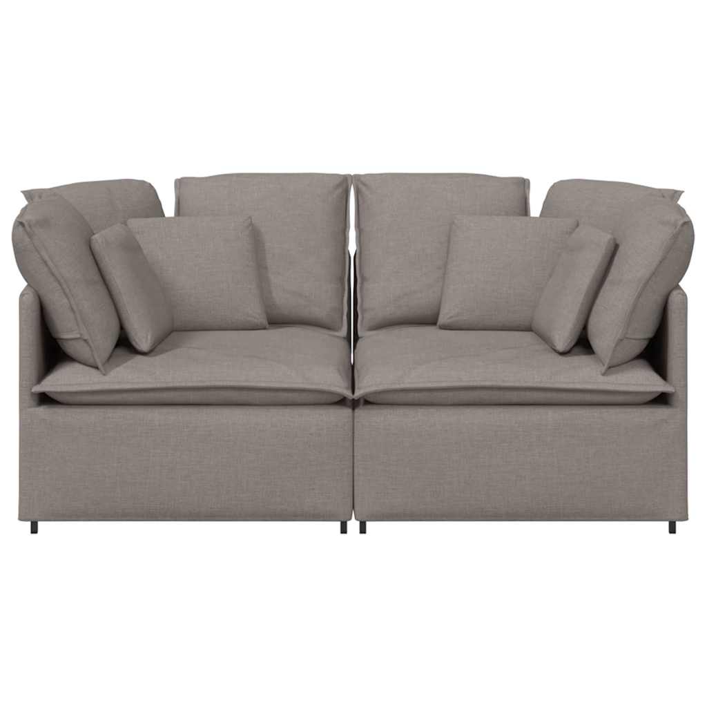 modulsofa med hynder stof gråbrun