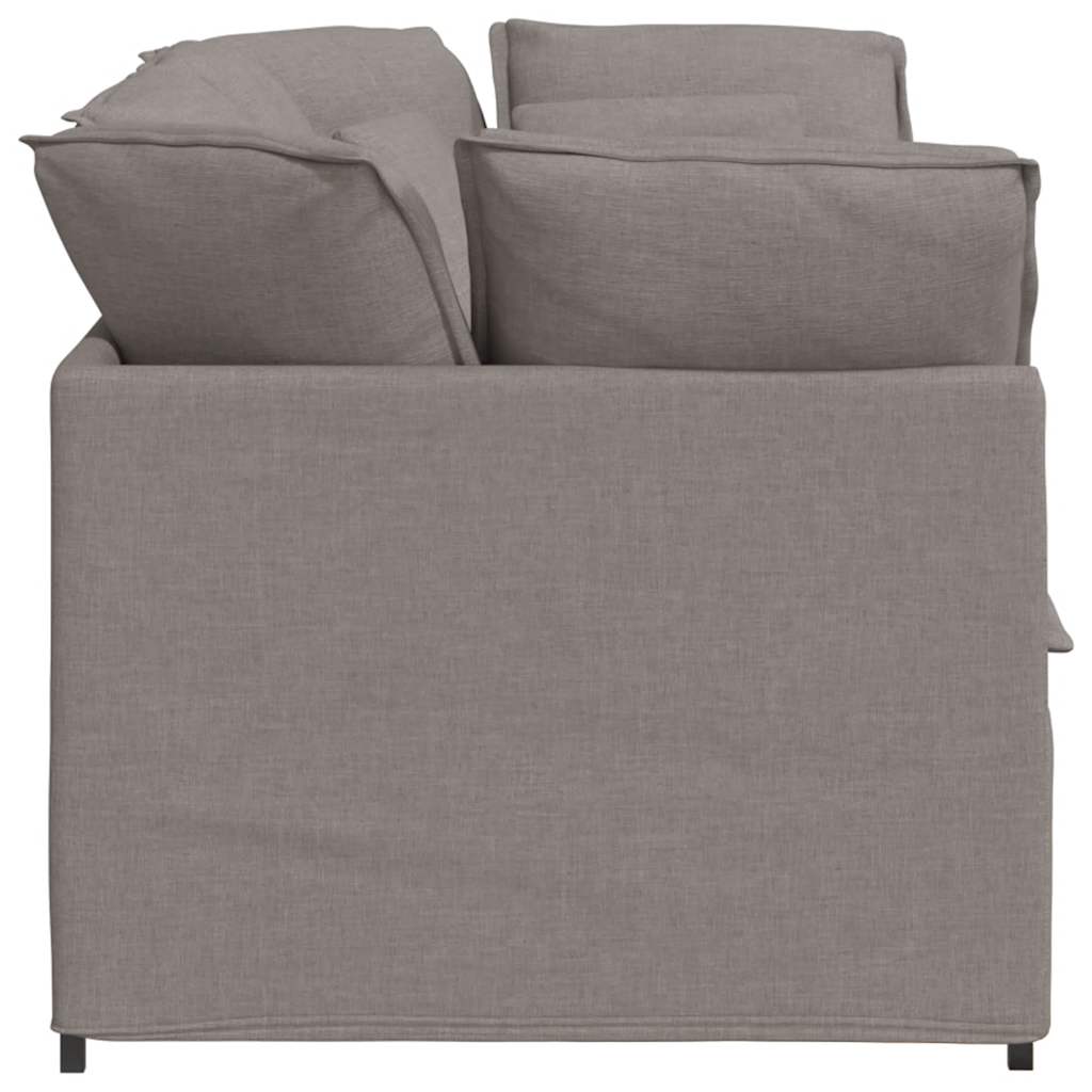 modulsofa med hynder stof gråbrun