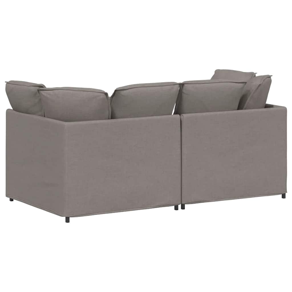 modulsofa med hynder stof gråbrun