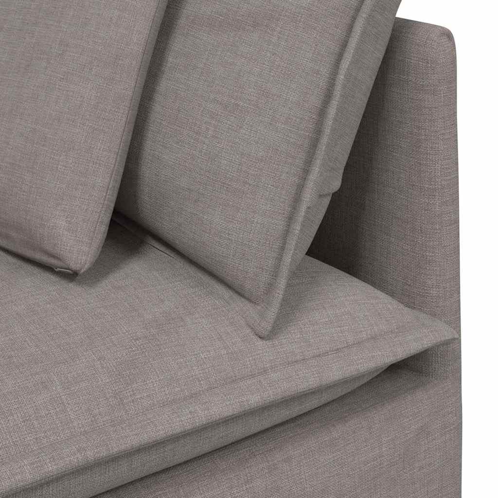 modulsofa med hynder stof gråbrun