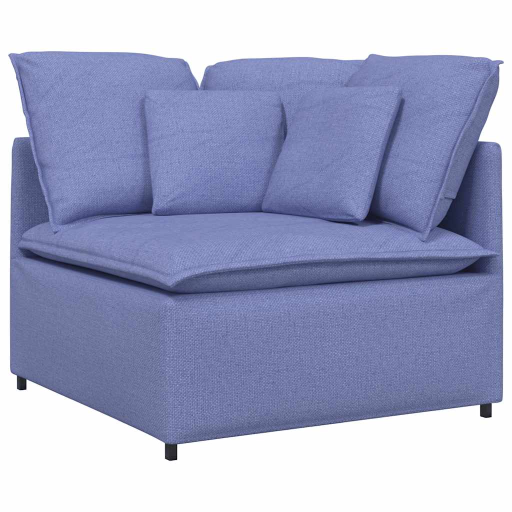 modulsofa med hynder stof jeansblå