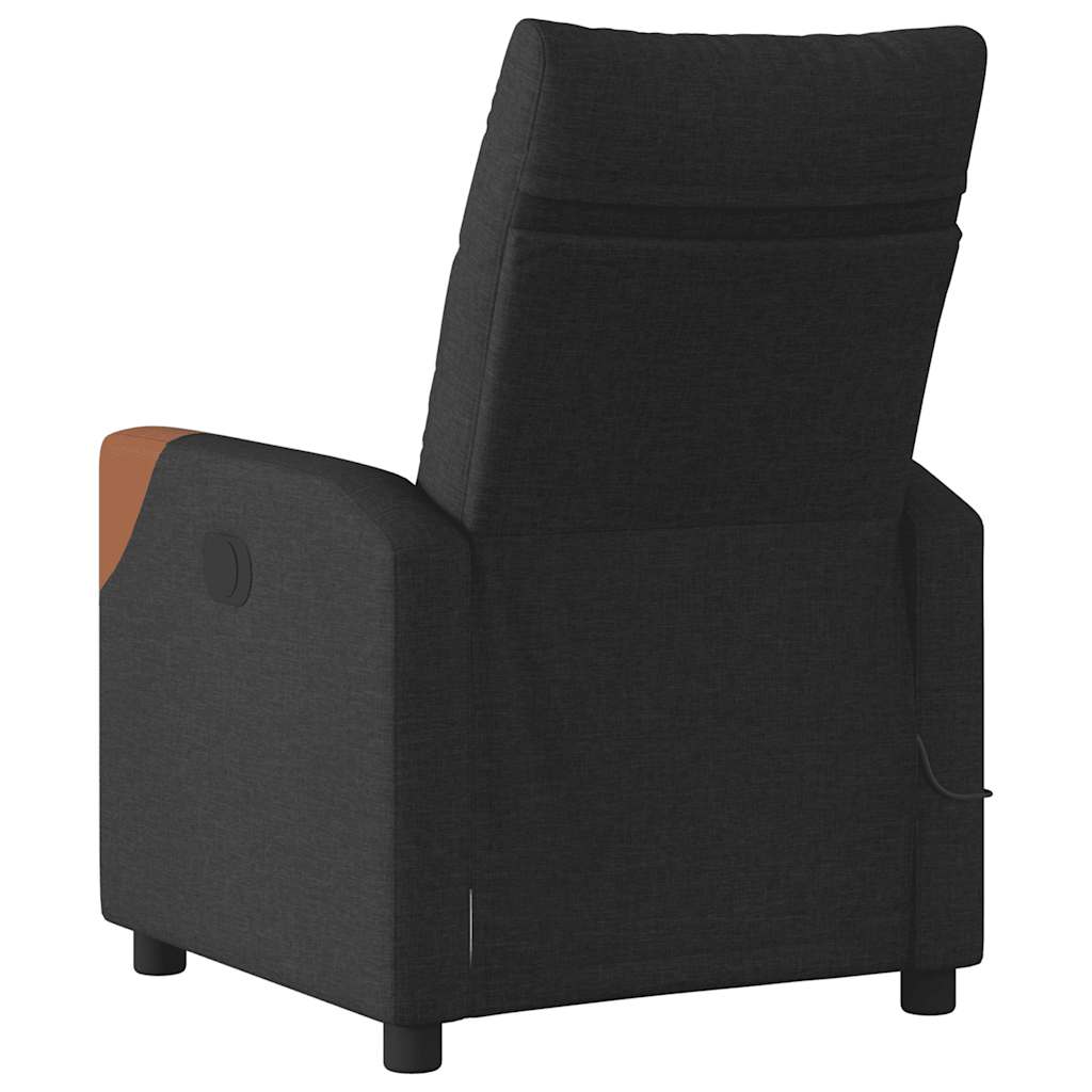 eldrevet massagestol stof sort