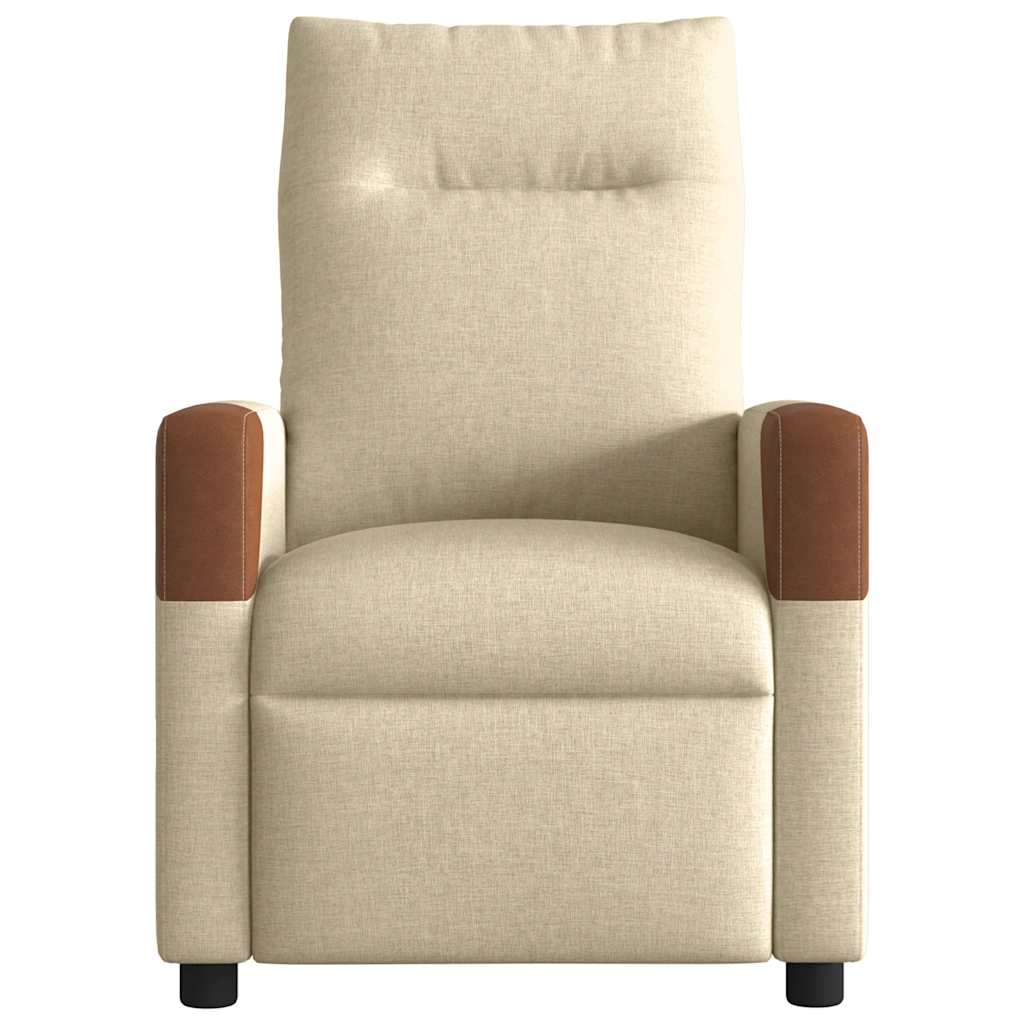 eldrevet massagestol stof cremefarvet