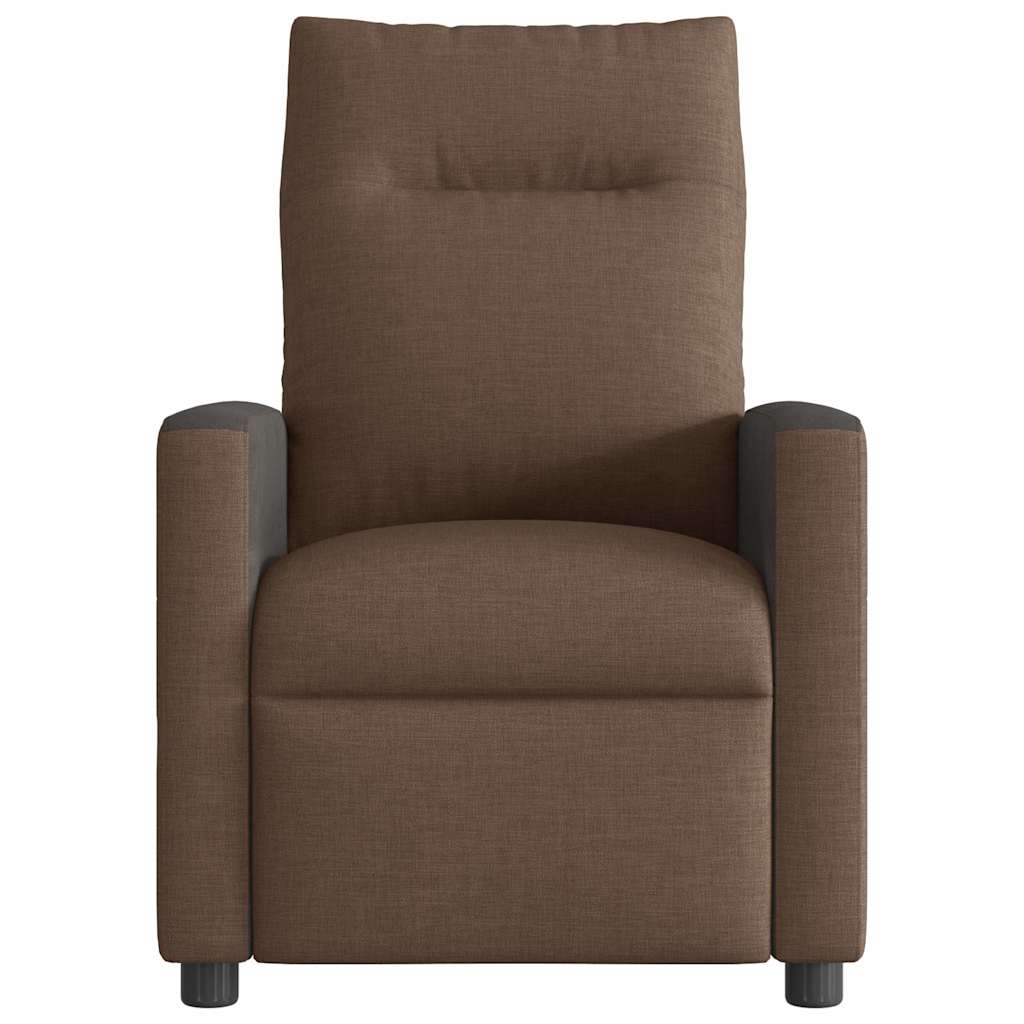 eldrevet massagestol stof brun