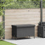 opbevaringsboks med hjul 110x55x73 cm polyrattan sort
