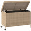opbevaringsboks med hjul 110x55x73 cm polyrattan beige