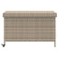 opbevaringsboks med hjul 110x55x73 cm polyrattan lysegrå