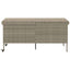opbevaringsboks med hjul 160x55x75 cm polyrattan lysegrå