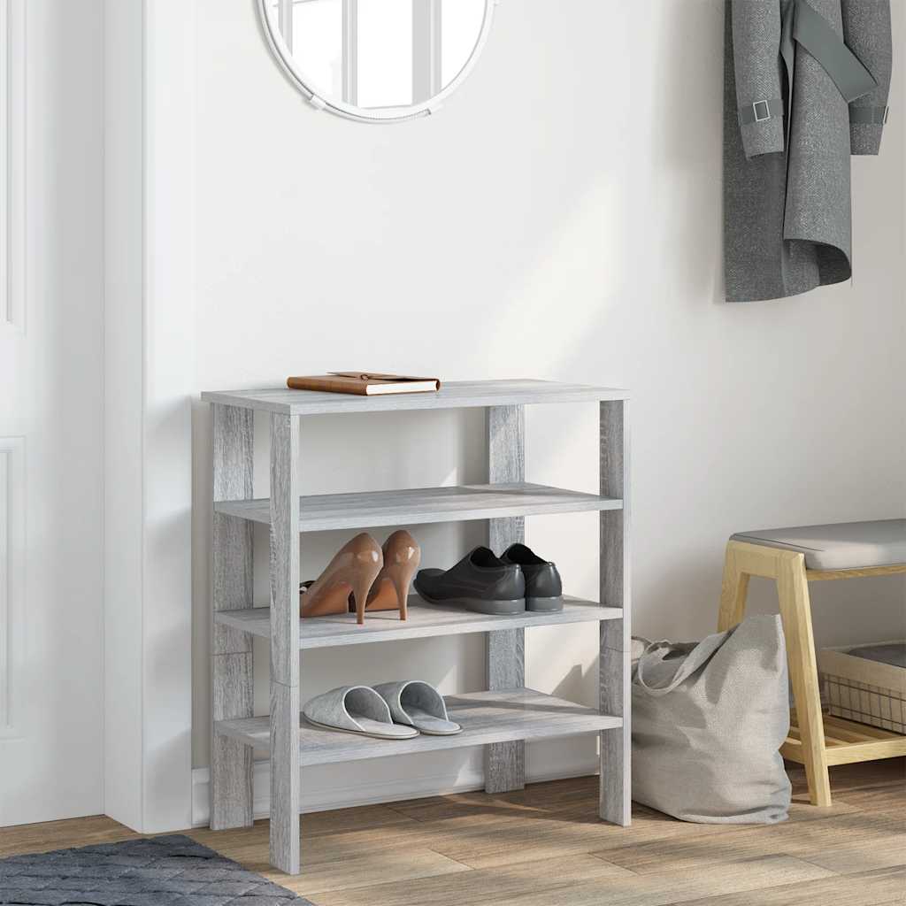 skoreol 61x32x70 cm konstrueret træ grå sonoma-eg