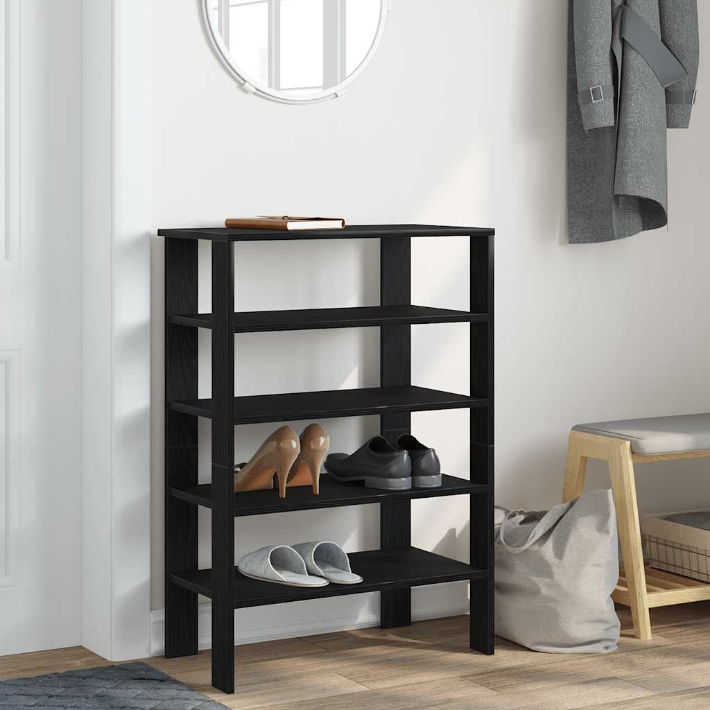 skostativ 61x32x87,5 cm konstrueret træ sort