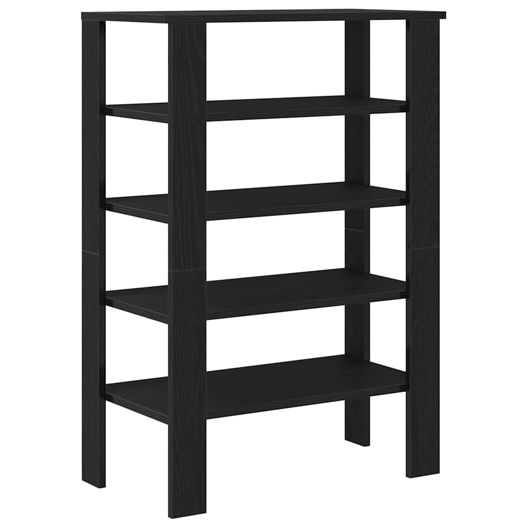 skostativ 61x32x87,5 cm konstrueret træ sort
