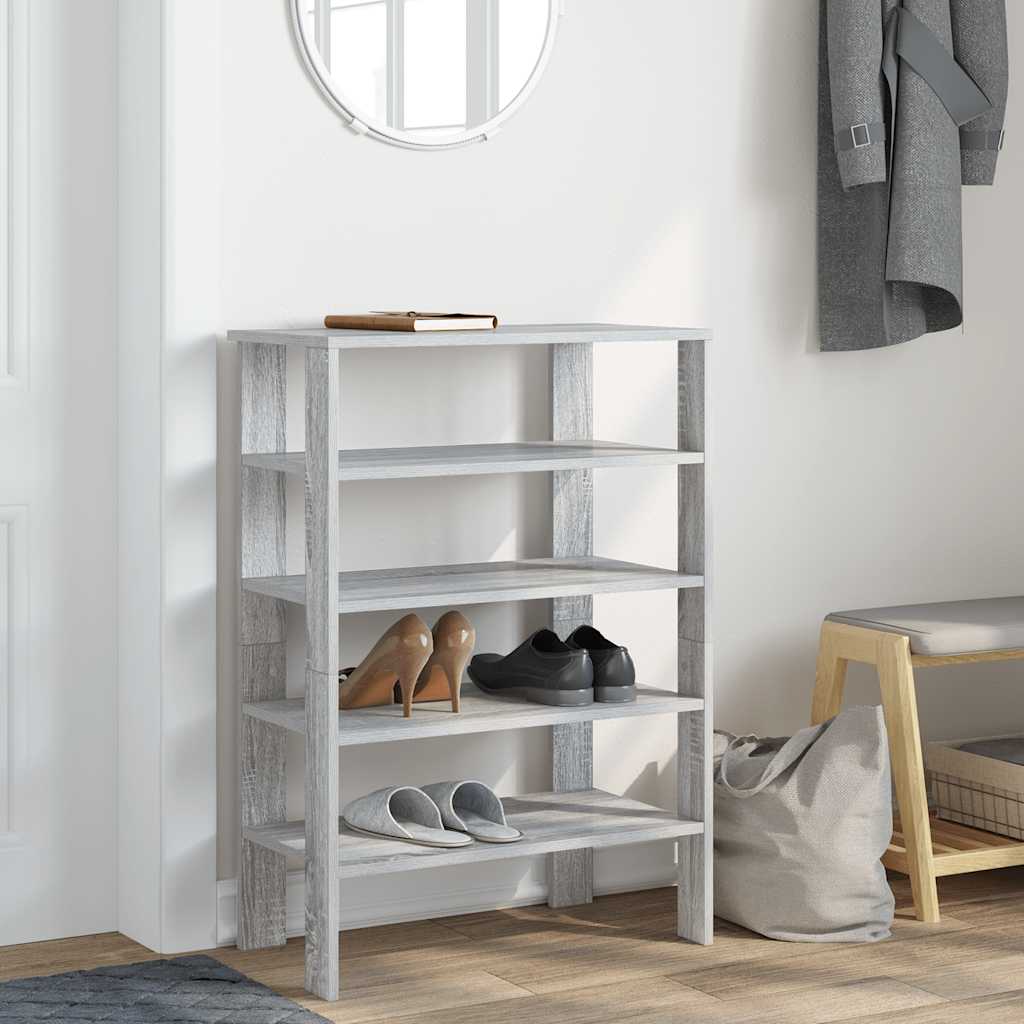 skoreol 61x32x87,5 cm konstrueret træ grå sonoma-eg