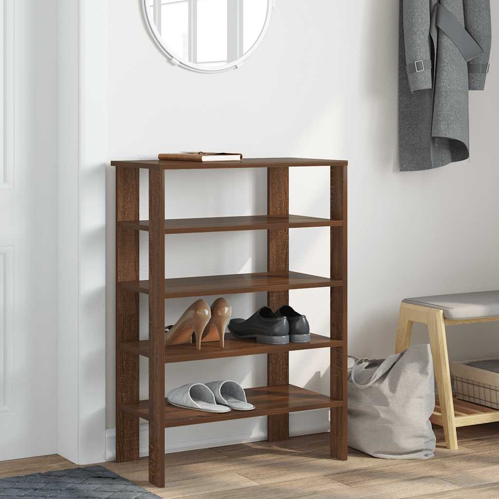 skoreol 61x32x87,5 cm konstrueret træ brun egetræsfarve