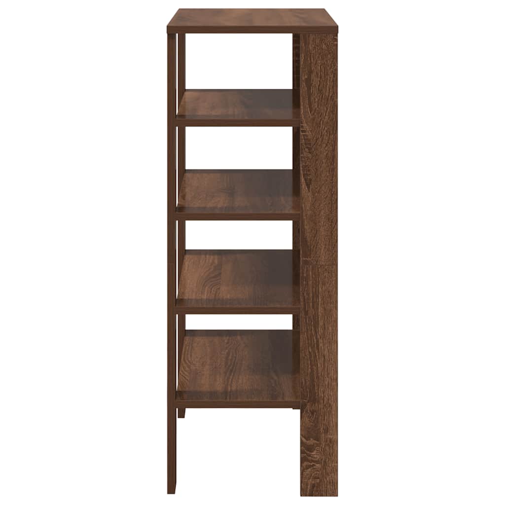 skoreol 61x32x87,5 cm konstrueret træ brun egetræsfarve