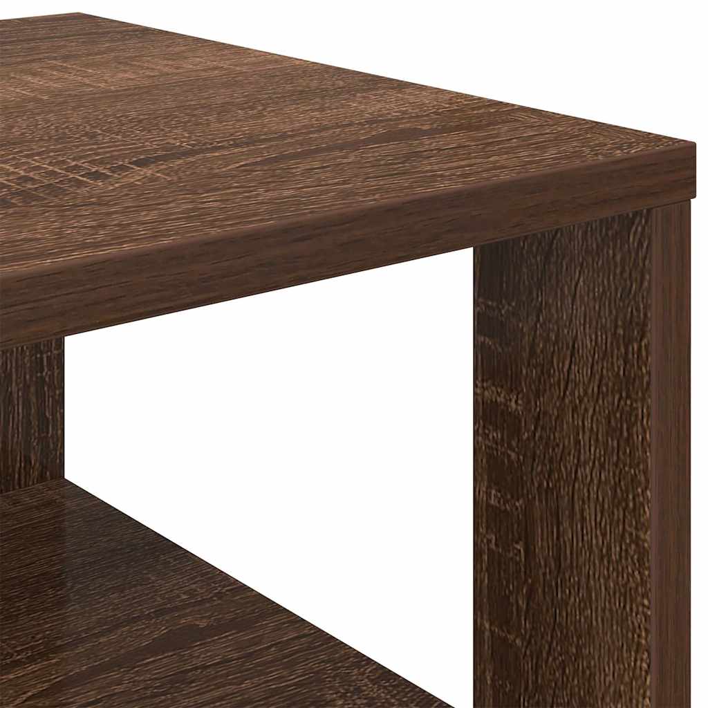 skoreol 61x32x87,5 cm konstrueret træ brun egetræsfarve