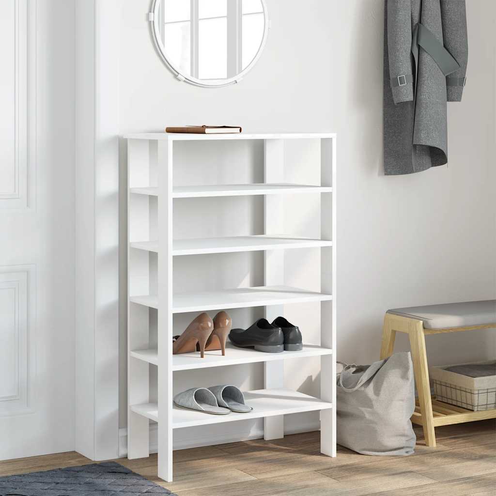 skoreol 61x32x105 cm konstrueret træ hvid