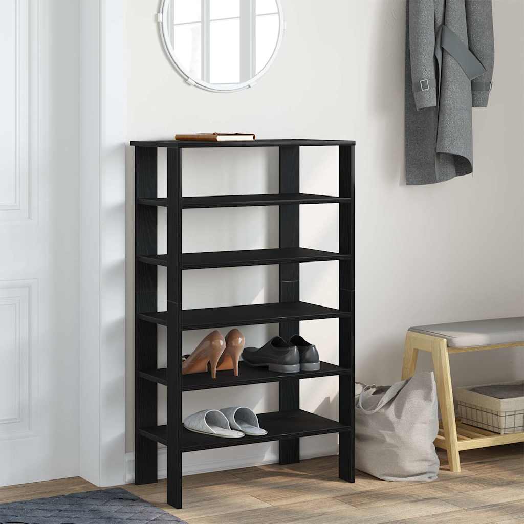 skoreol 61x32x105 cm konstrueret træ sort