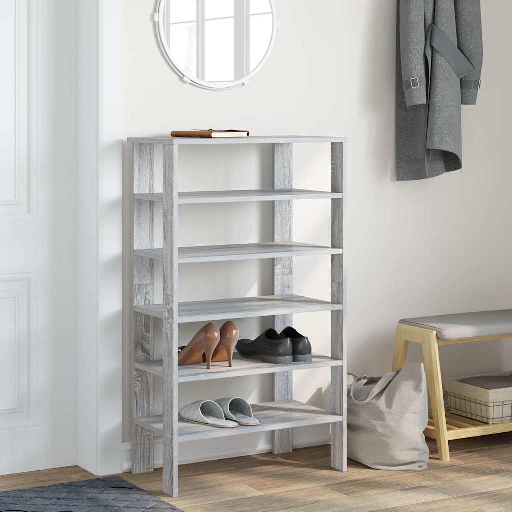 skoreol 61x32x105 cm konstrueret træ grå sonoma-eg
