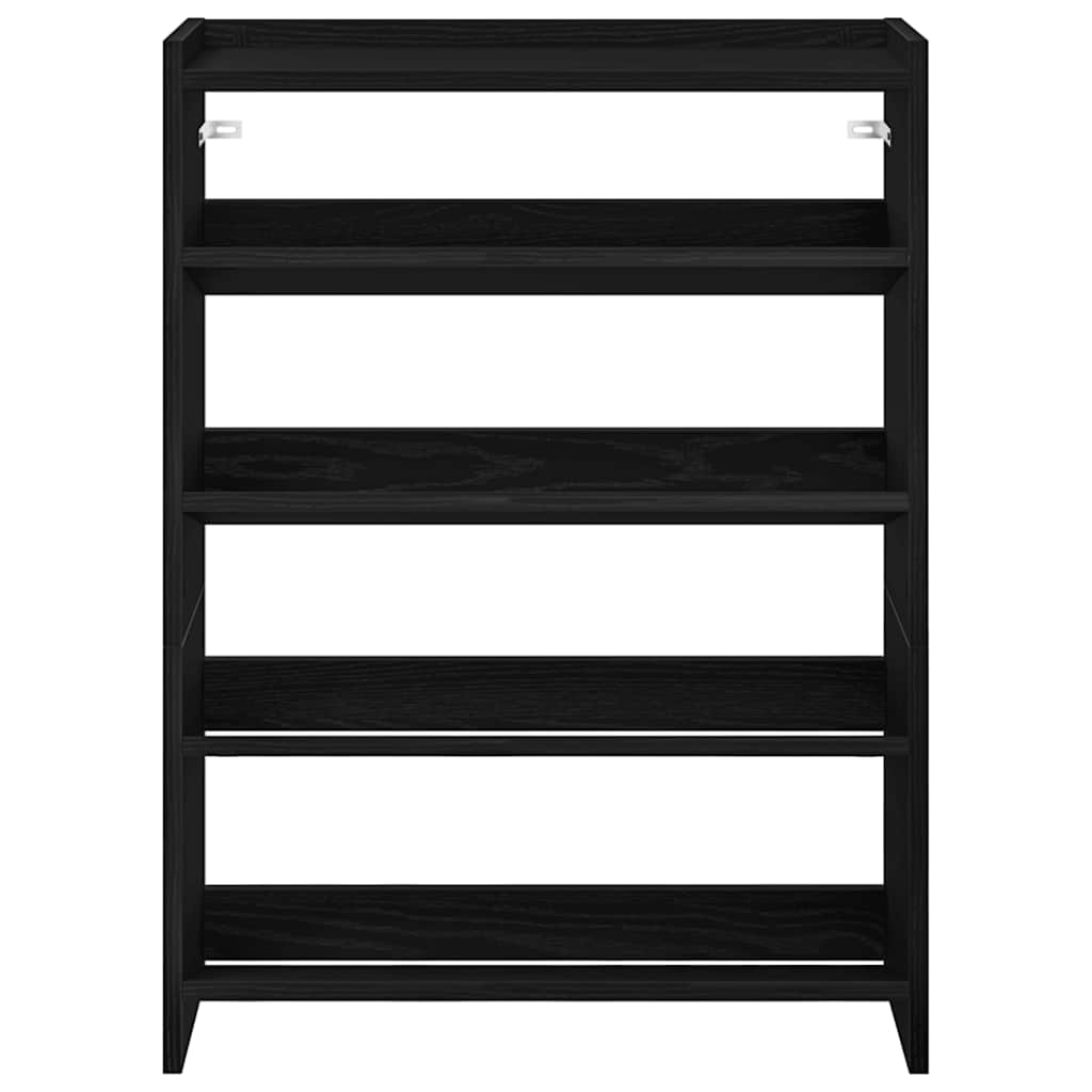 skostativ 60x25x81 cm konstrueret træ sort