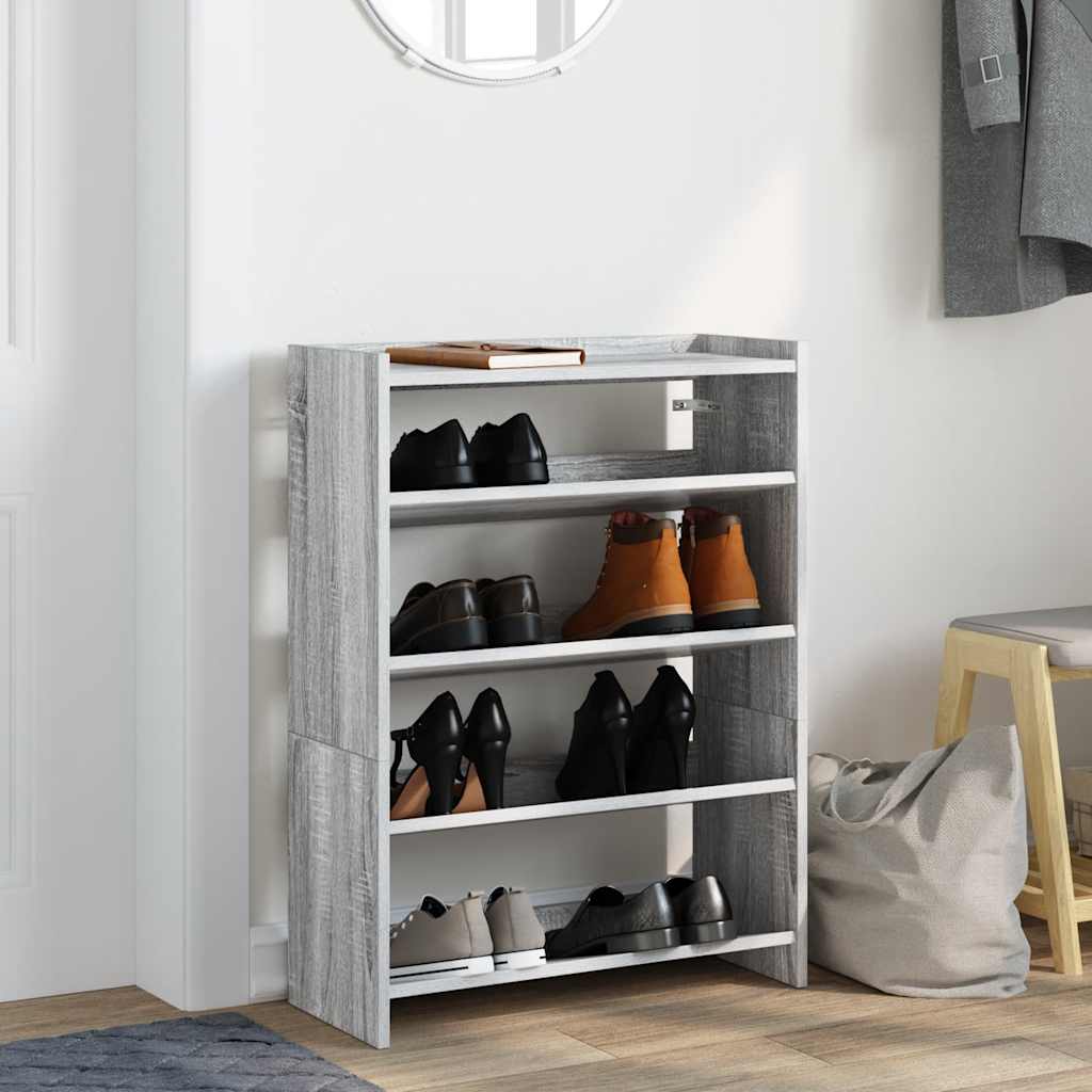 skoreol 60x25x81 cm konstrueret træ grå sonoma-eg